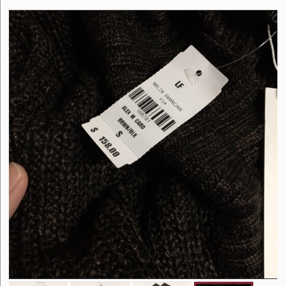 LF brown slouchy batwing cardigan M - Picture 4 of 4